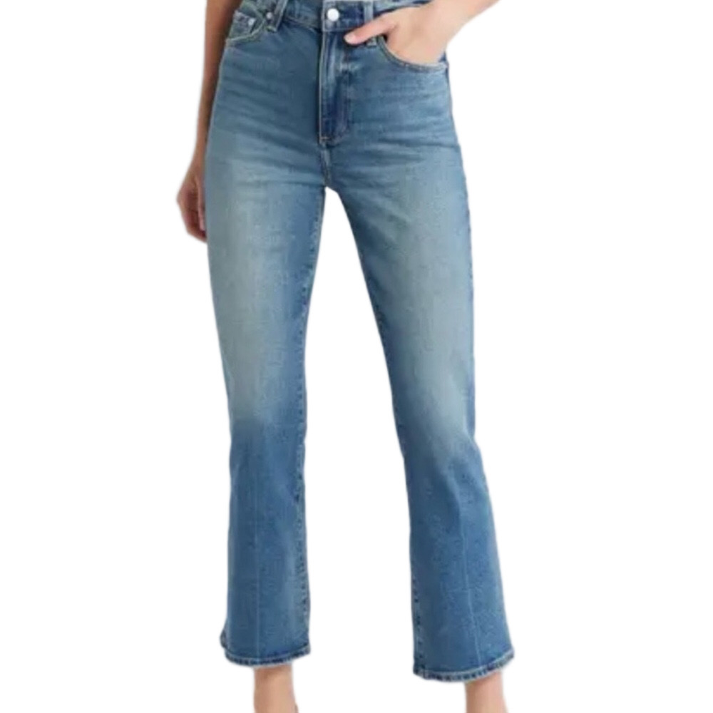 Pistola Lennon High Rise Crop Boot Flare Jeans Midtown Wash Sz 25 NWT